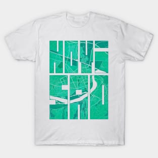 Novi Sad, Serbia City Map Typography - Watercolor T-Shirt